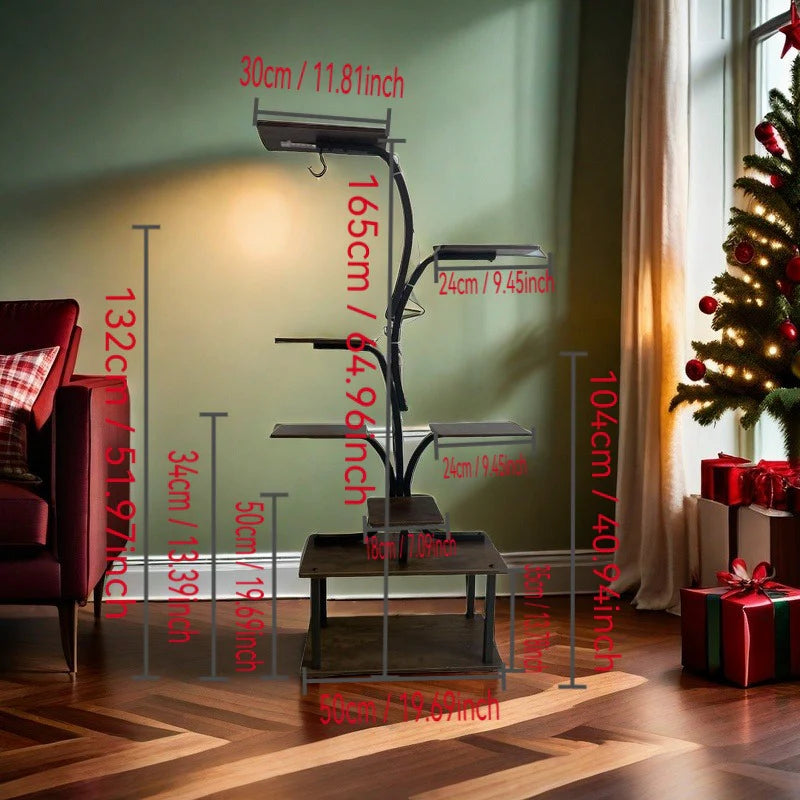 Suporte para Plantas de 8 Níveis com Gaveta de Armazenamento