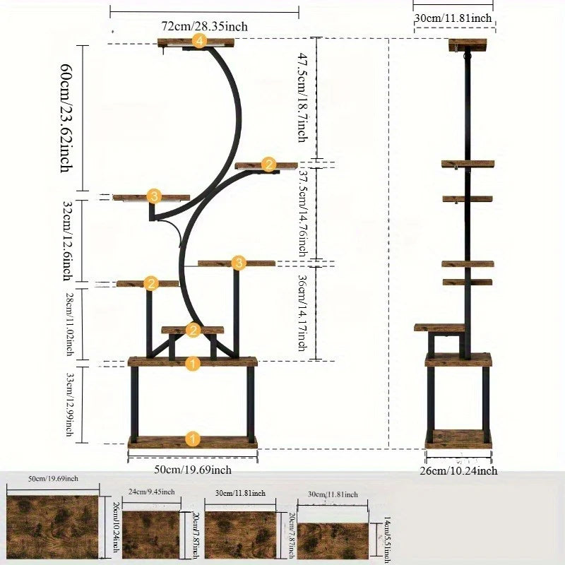 Prateleira para Plantas de 8 Níveis