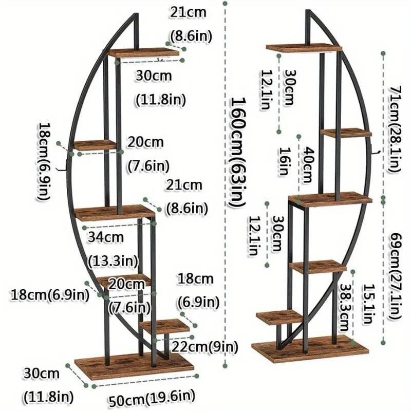 Suporte Curvo para Plantas 6 Níveis